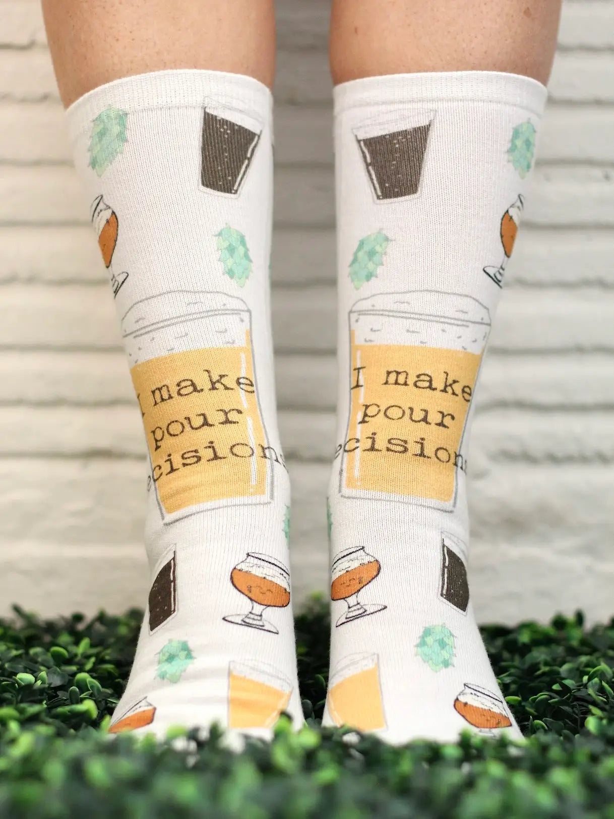 I Make Pour Decisions  Funny Socks