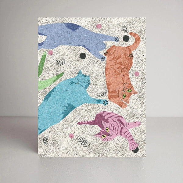 Rainbow Cats Blank Greeting Card