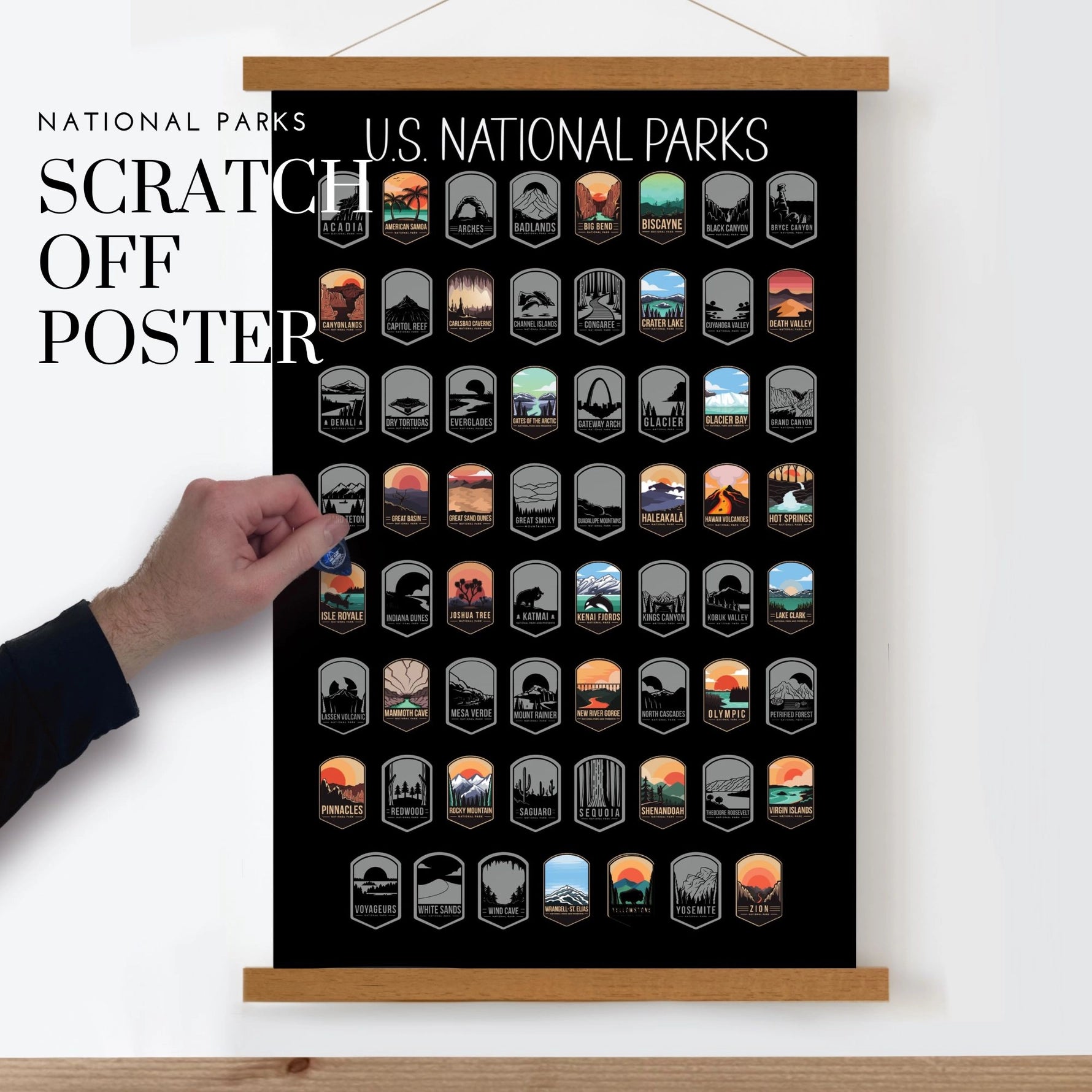 National Park Scratch Off - Silver