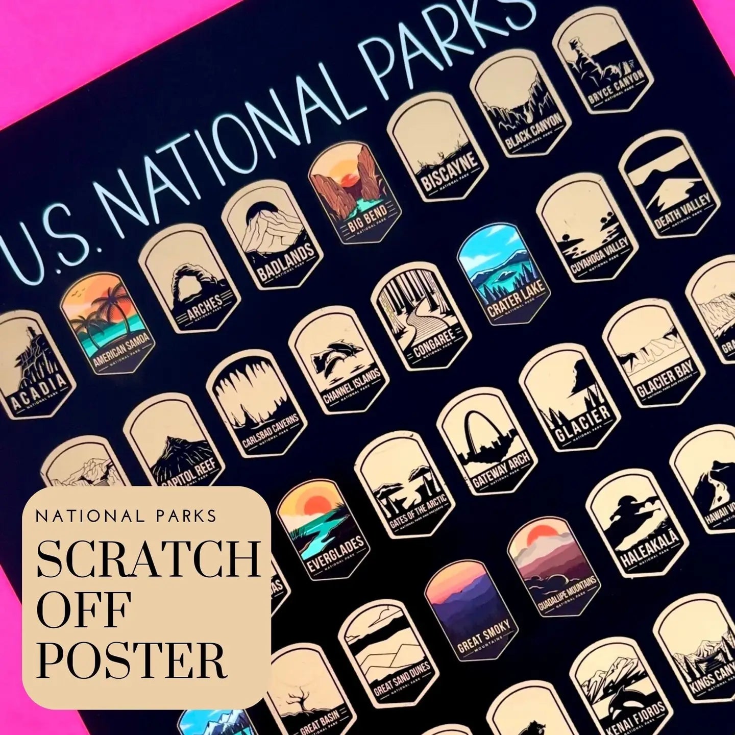 National Park Scratch Off - Gold