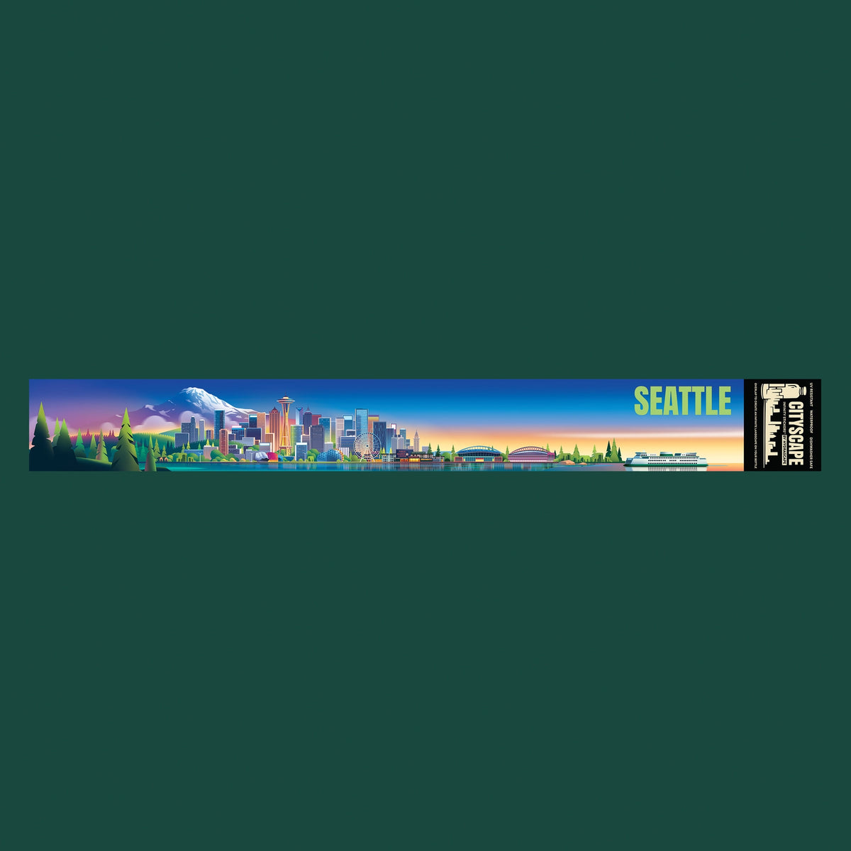 Seattle Cityscape Sticker