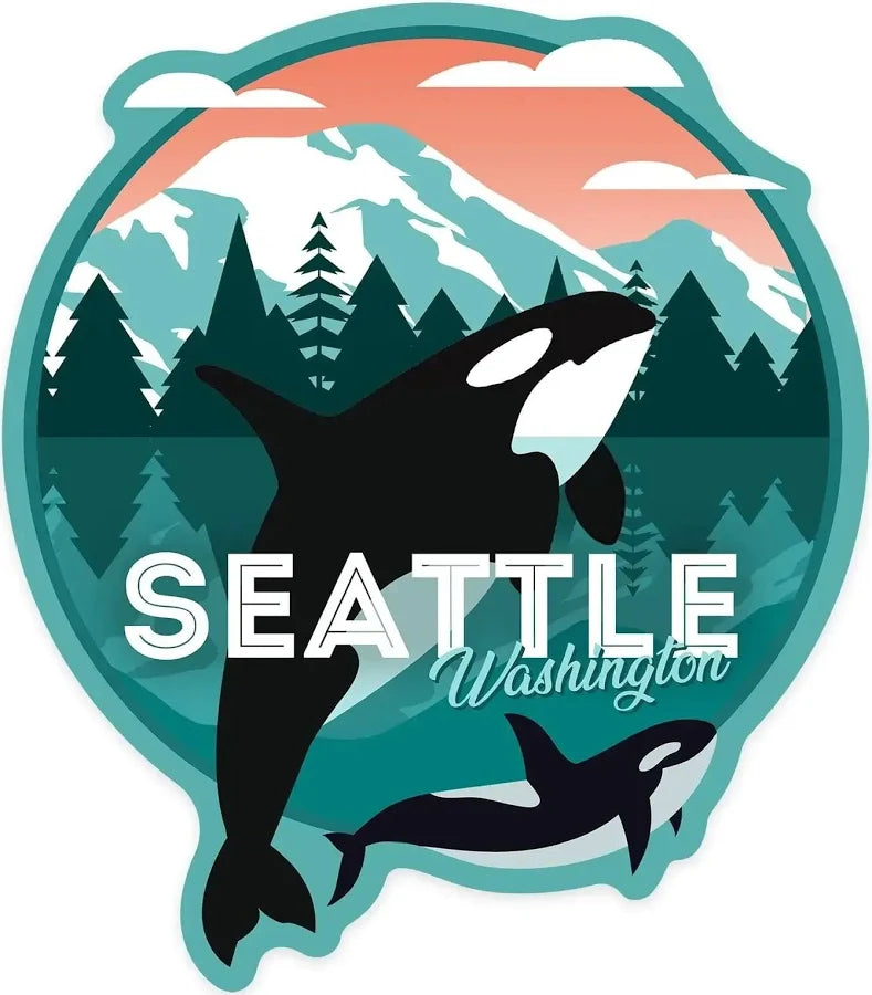 Bainbridge Island Orca Whale and Calf