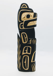 NORTHWEST COAST First Nations 10” Wolf Carving by Richard Krawchuck, Squamish