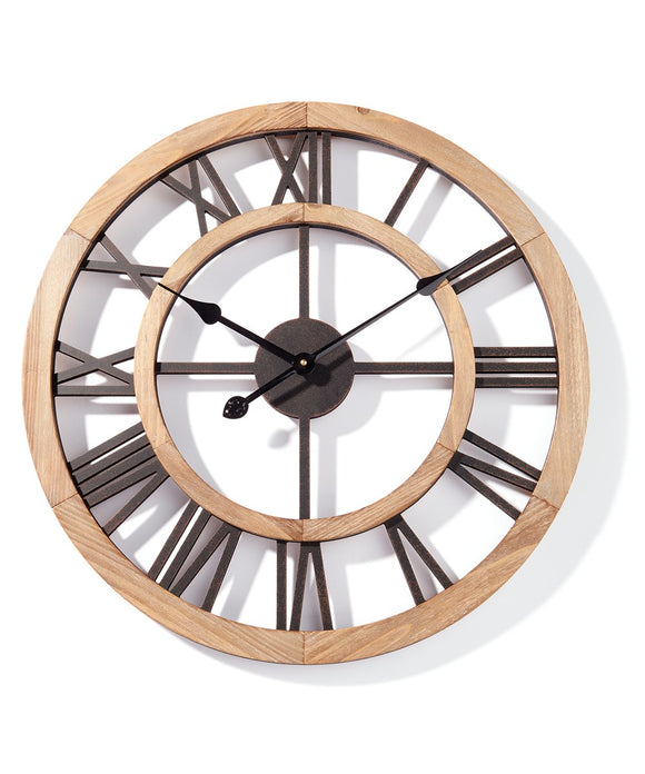 Rustic Round Wall Clock