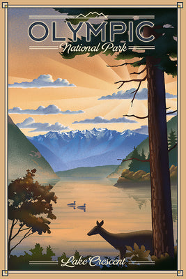 Olympic National Park, Washington - Lithograph [12x18 Print]