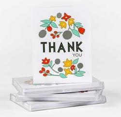 Thank You Striped Blooms Box Notes
