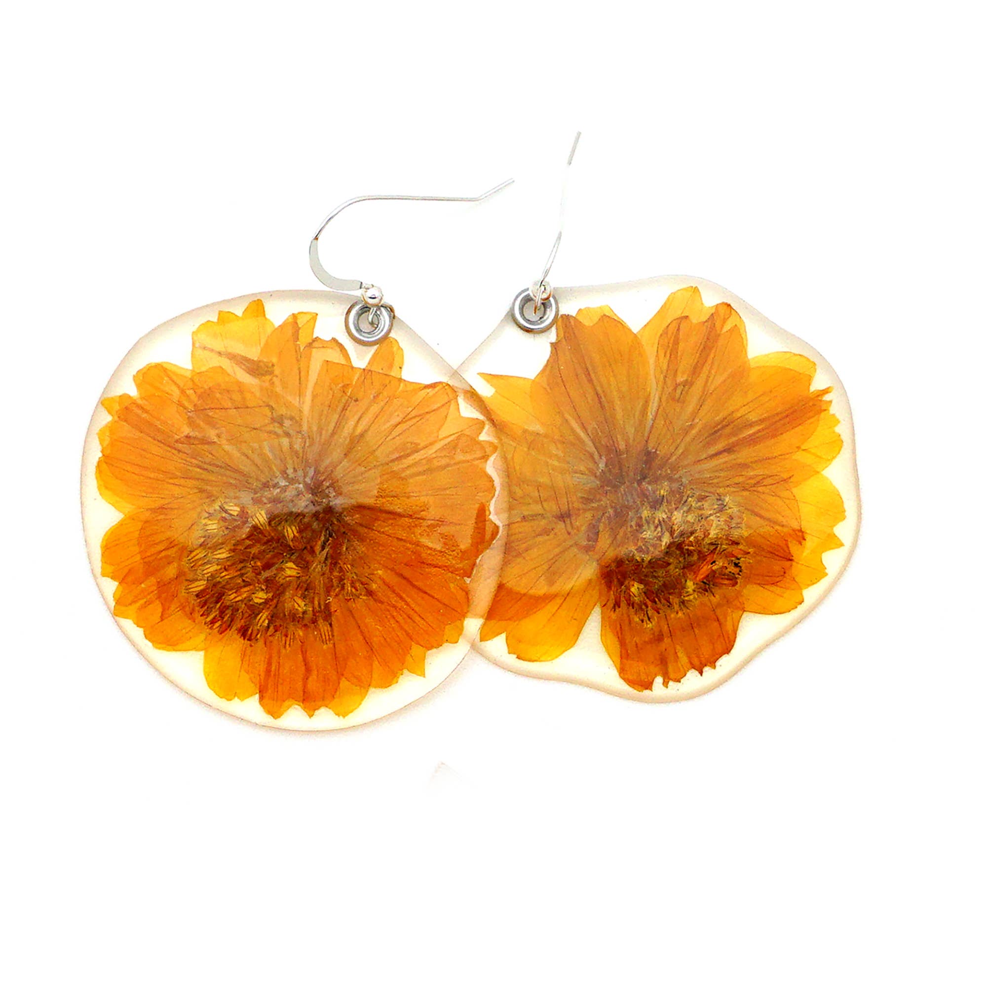 Natural Cosmos Flower Earrings