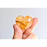 Golden Healer Heart Crystals - Yellow Natural Stones