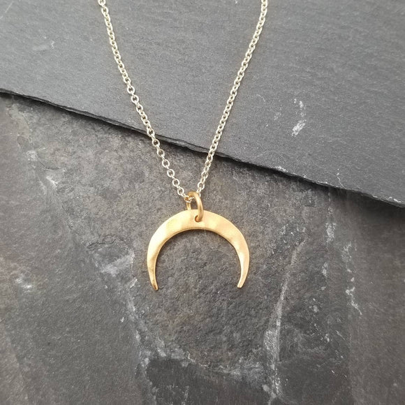 24K Gold Vermeil Crescent Moon Necklace