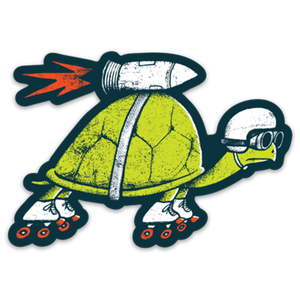 Rocket Turtle Sticker