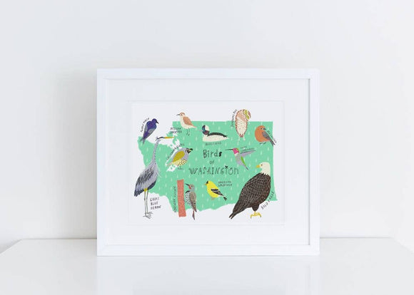 Birds of Washington Art Print