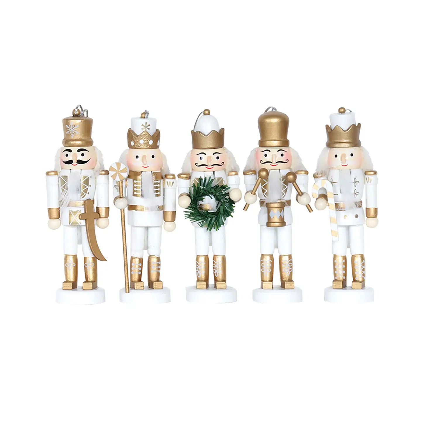 White & Gold Nutcrackers