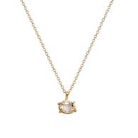 Herkimer Diamond Necklace in Gold Vermeil