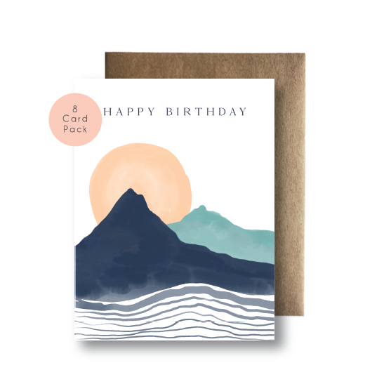 Birthday Blue Mountain 8 Card Boxed Set