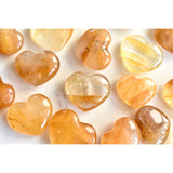Golden Healer Heart Crystals - Yellow Natural Stones