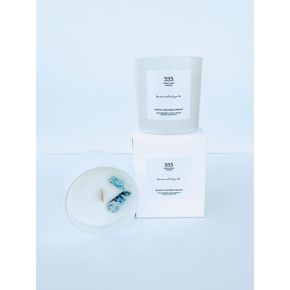 8oz 333 Crystal Candle: Pomelo Rose