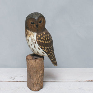 Barred Owl - 13" Wooden Decoy