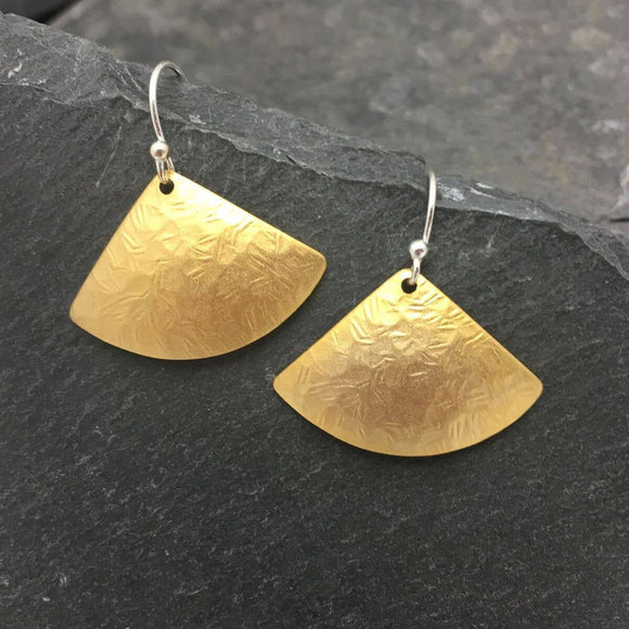 Gold Hammered Domes Earrings