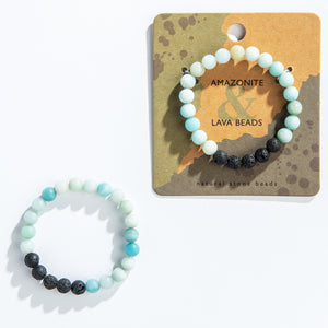 Amazonite Lava Bracelet