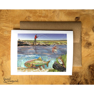 April Trout Fishing - Greeting Card