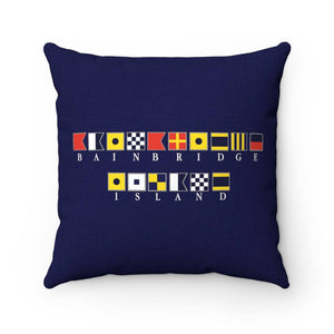 Bainbridge Island International Code Flag Pillow (18x18)