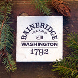 Bainbridge Island Marble Coaster 4x4