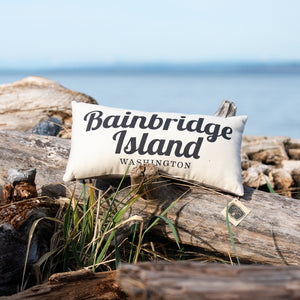 Bainbridge Island WA Vintage Pillow