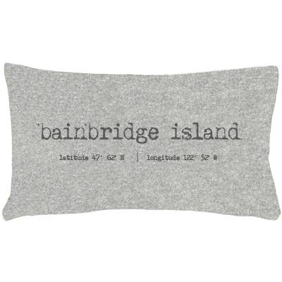 Bainbridge Island Gray Felt Coordinate Pillow