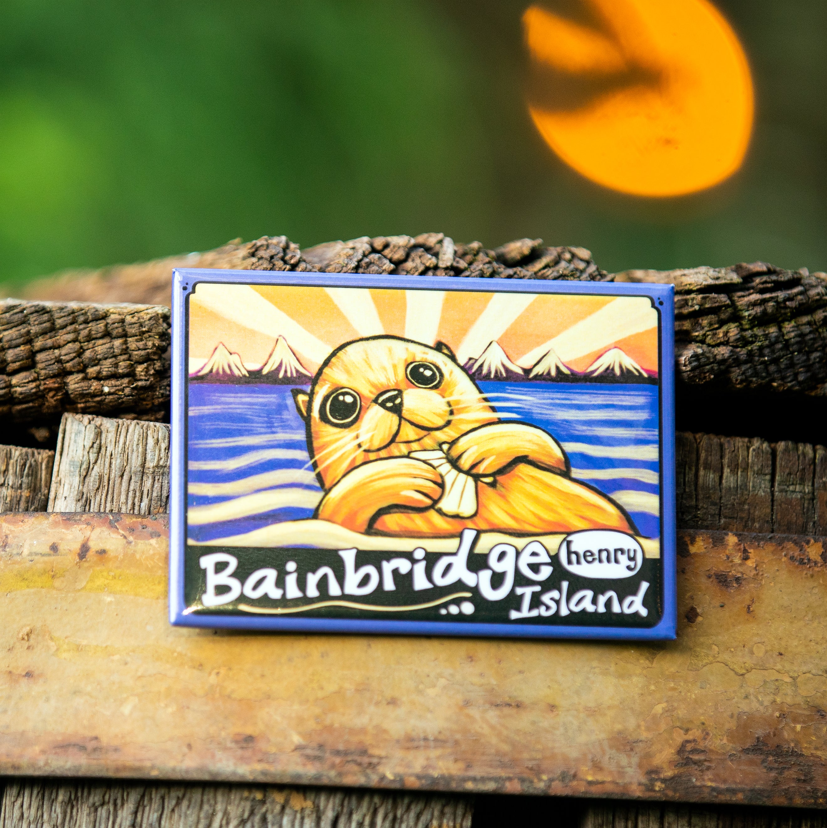 Bainbridge Island Otter With Clam Magnet