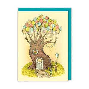 Ballon Tree Greeting Card