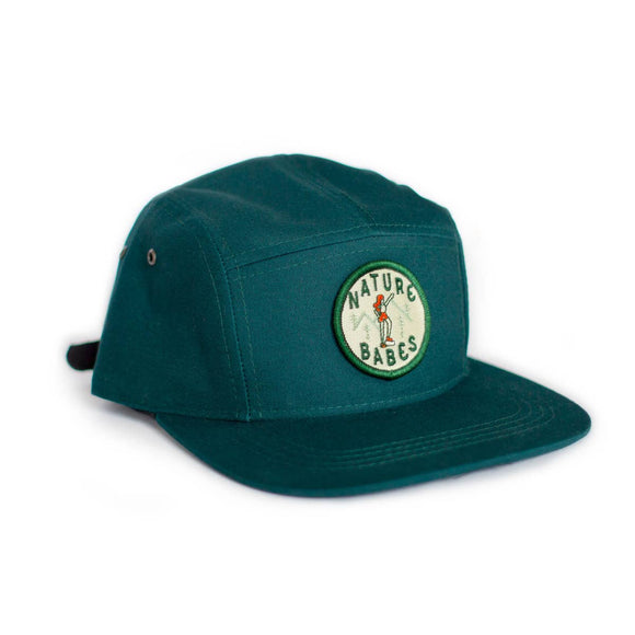 Baseball Hat with Nature Babes patch - Forest Green