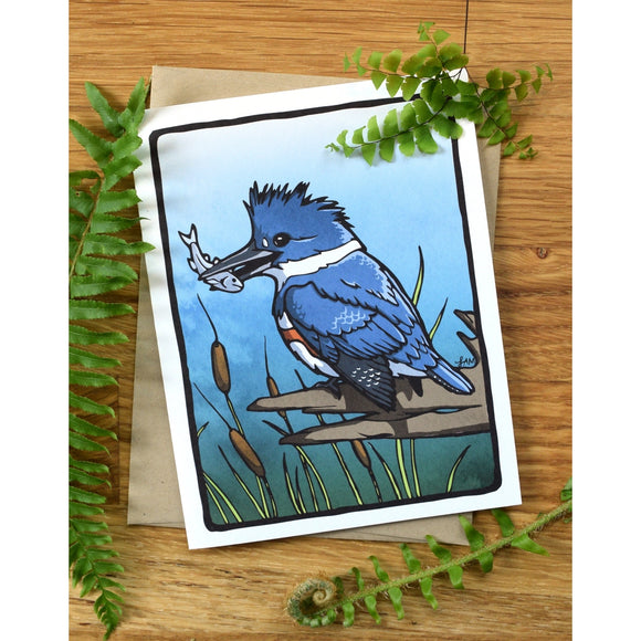 Belted Kingfisher Greeting Card
