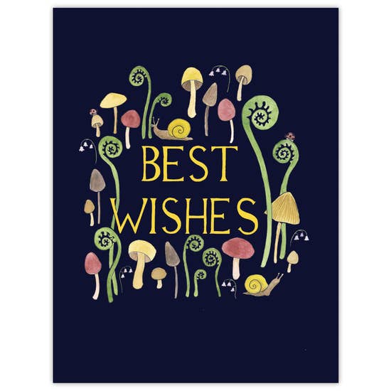 Best Wishes Mushroom Card