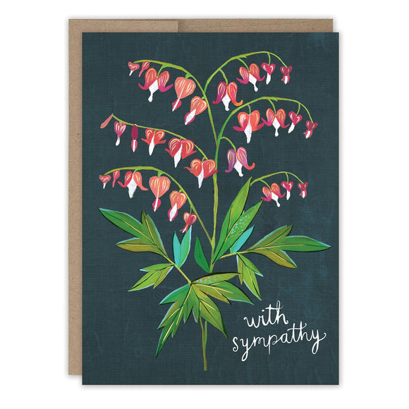 Bleeding Hearts Sympathy Card