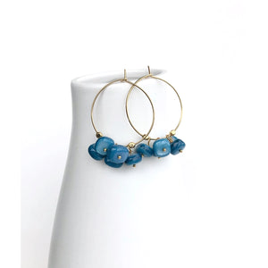 Blue Square Hoops