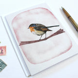Blank Bird Greeting Card - Blue Warbler