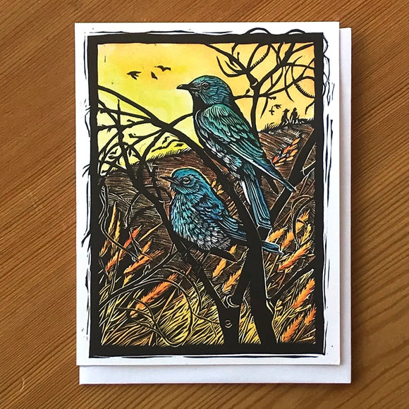 Bluebirds Awakening Card