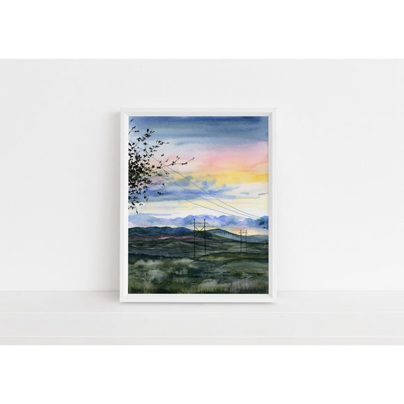 Boise Sunset Art Print