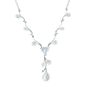 Branched Freshwater Pearl Y Necklace