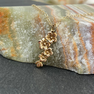 Bronze Flower Cluster Necklace