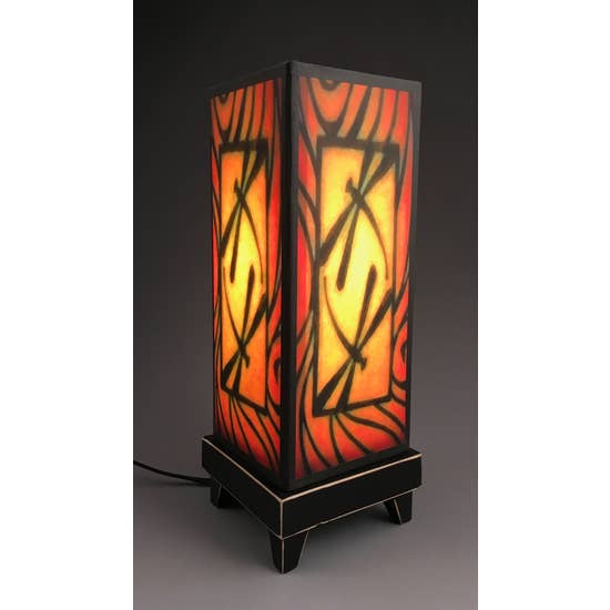 Amber Dragonfly Lamp
