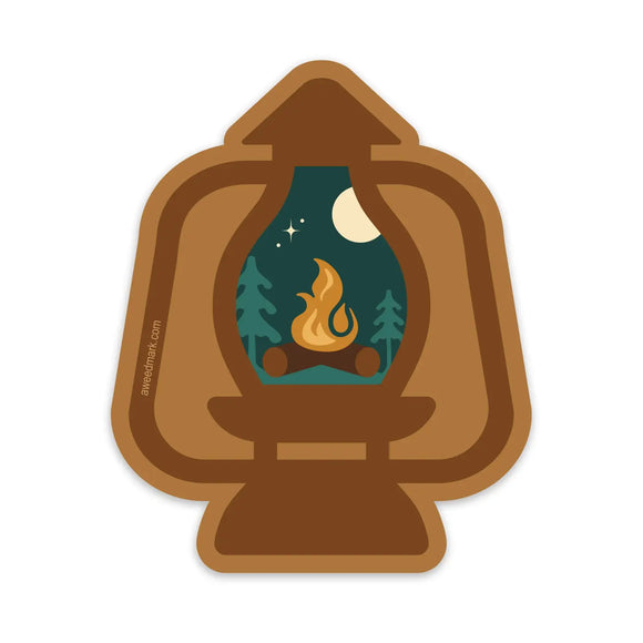 Camping Lantern Sticker