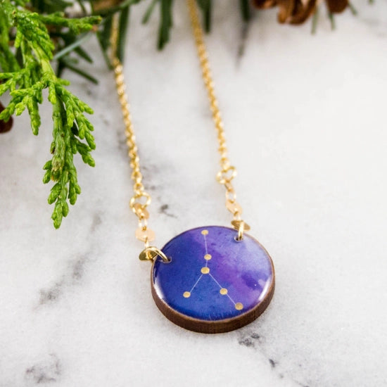 Cancer Hand-painted Constellation Necklace