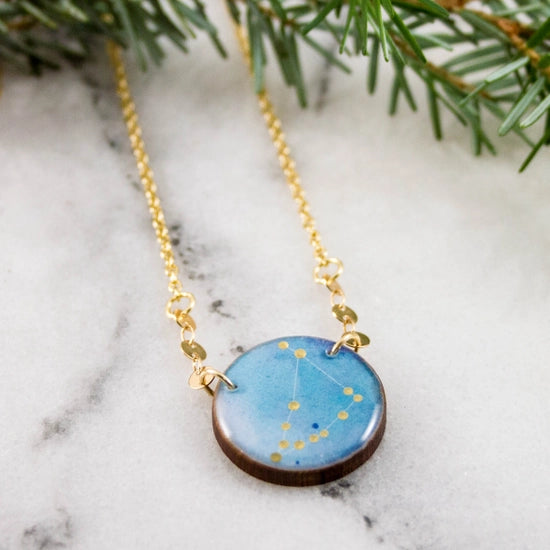 Capricorn Hand-painted Constellation Necklace