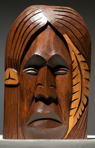Squamish Face Mask Cedar Carving by Joseph Lawrence (SIGNED)