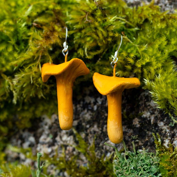Chanterelle Mushroom Earrings