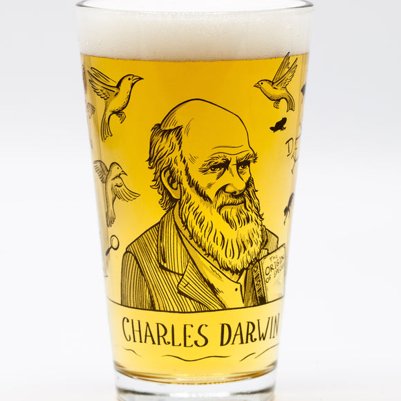 Charles Darwin - Heroes of Science Pint Glass