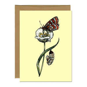 Checkerspot Butterfly Greeting Card