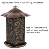 Cherry Woodgrain Finish Heavy Duty Mesh Metal Bird Feeder