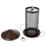 Cherry Woodgrain Finish Heavy Duty Mesh Metal 3 Lb. Bird Feeder